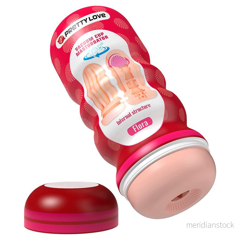 PRETTY LOVE - FLORA VAGINA MASTURBATOR WITH SUCTION CUP AND INTERNAL TEXTURES - Bild 2