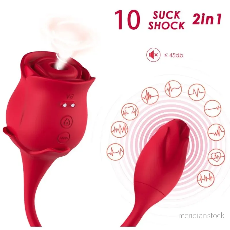 ARMONY - PINK CLITORIS SUCKER & VIBRATOR 10 MODES RED - Bild 2