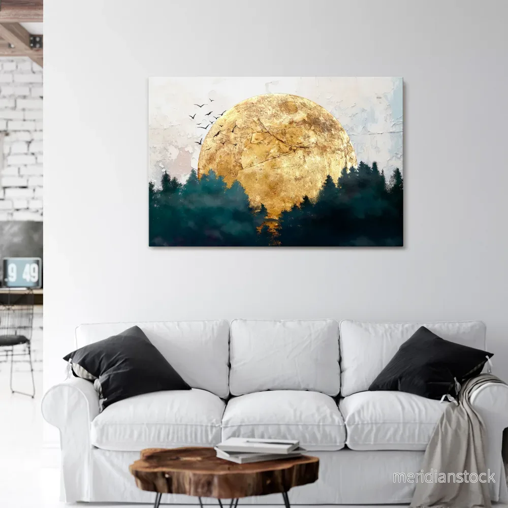RISING MOON Horizontal Canvas Print - Bild 2
