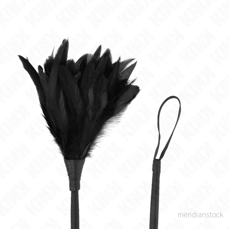 KINK - BLACK MAIDS HORN SHAPED TICKLE CHICKEN FEATHERS 36 CM - Bild 3