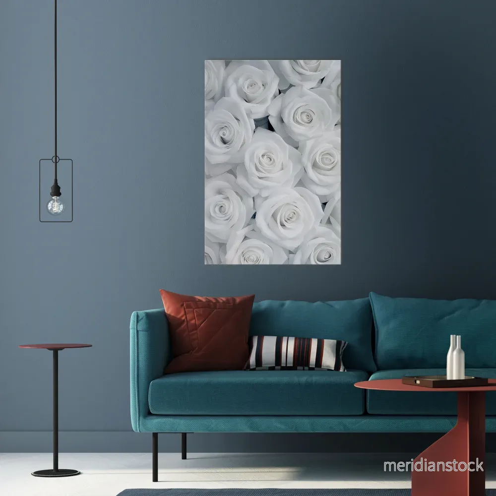 ELEGANCE IN WHITE Vertical Canvas Print - Bild 2