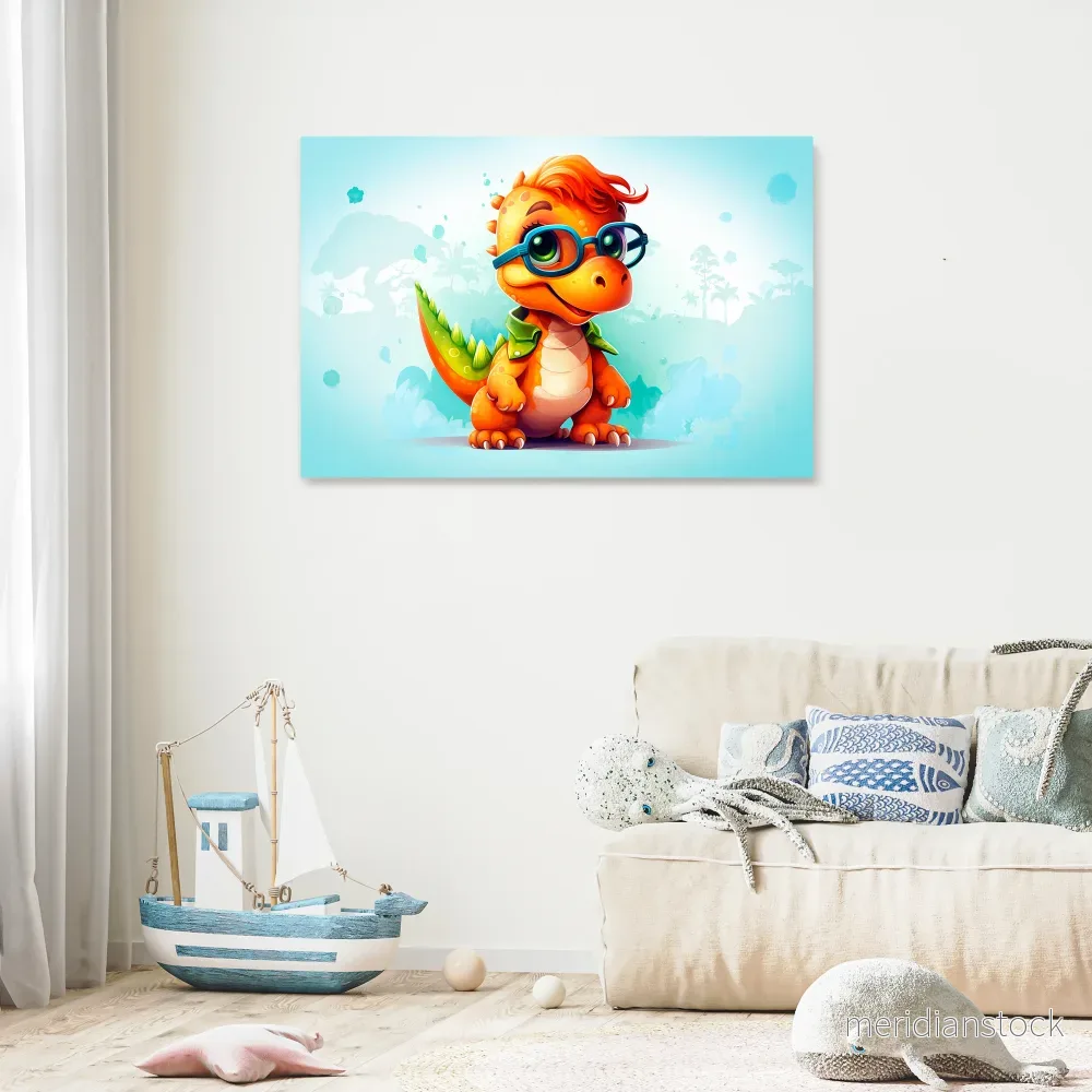 KIDDOSAURUS REX Horizontal Canvas Print