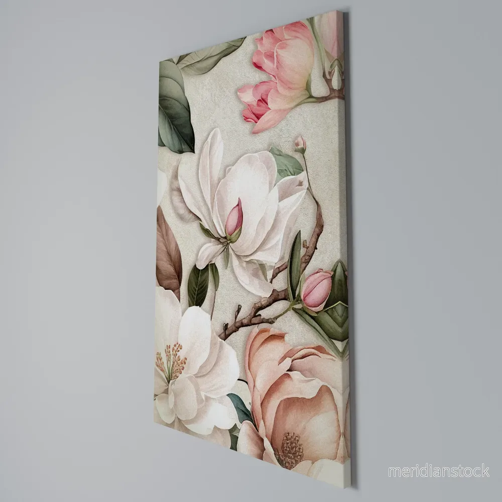 FLORAL GRACE Vertical Canvas Print - Bild 3