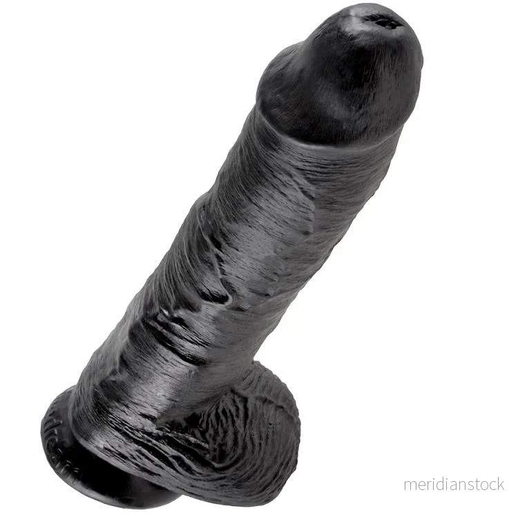 KING COCK - DILDO BLACK WITH BALLS 25.4 CM - Bild 3