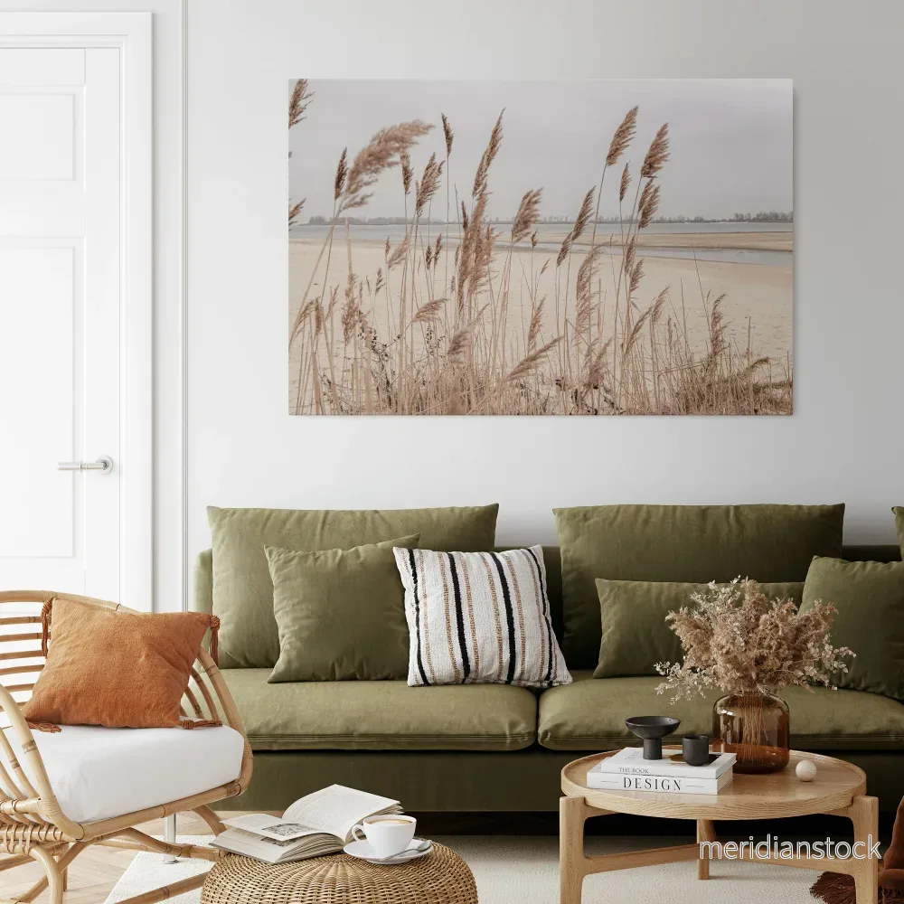 BREEZY STRAW HARMONY Horizontal Canvas Print - Bild 2