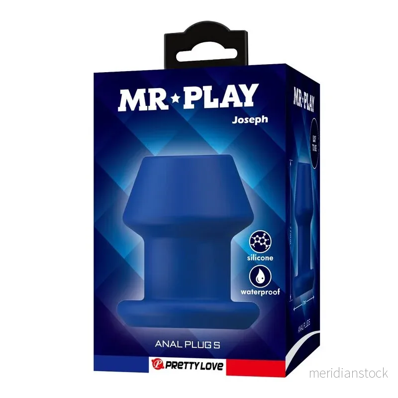 MR PLAY - JACK BLUE SILICONE HOLLOW ANAL PLUG SIZE S - Bild 3
