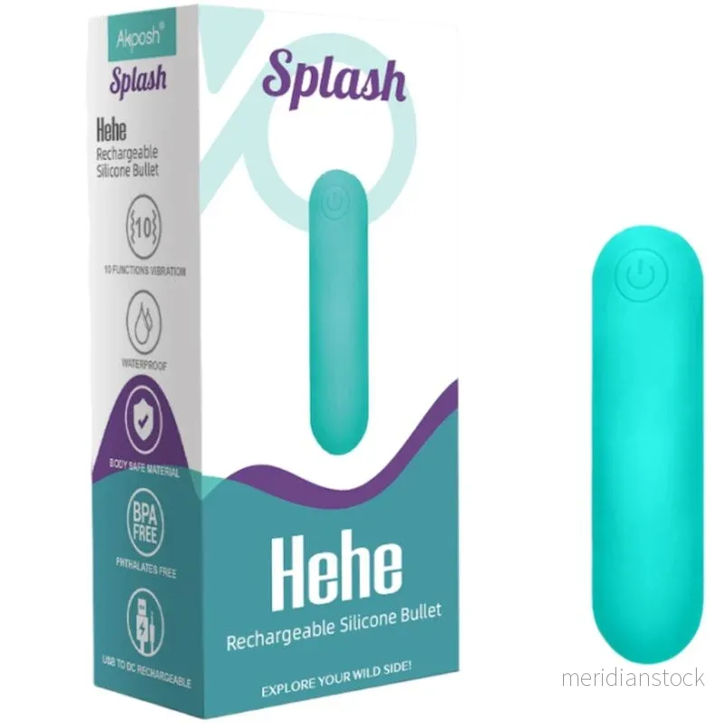 ARMONY - SPLASH HEHE VIBRATOR BULLET SILICONE 10 VIBRATIONS 65 X 15 CM GREEN - Bild 2