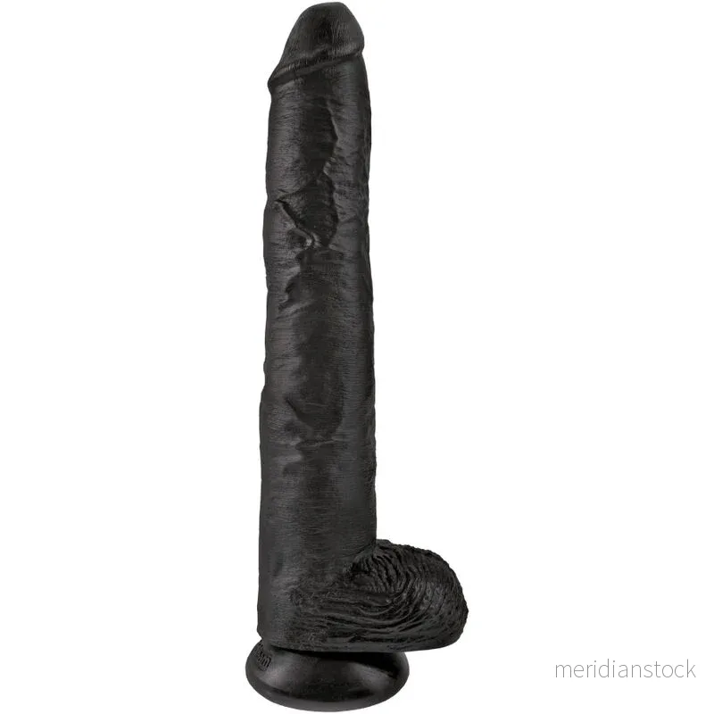 KING COCK - REALISTIC PENIS WITH BALLS 30.5 CM BLACK - Bild 2
