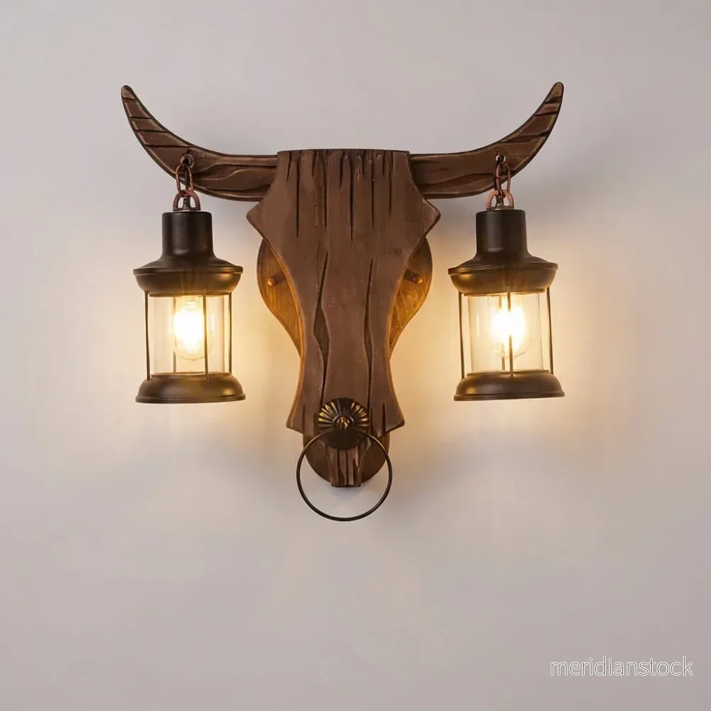 Vägglykta med dubbla lanternor - Antiquorix - Bild 2