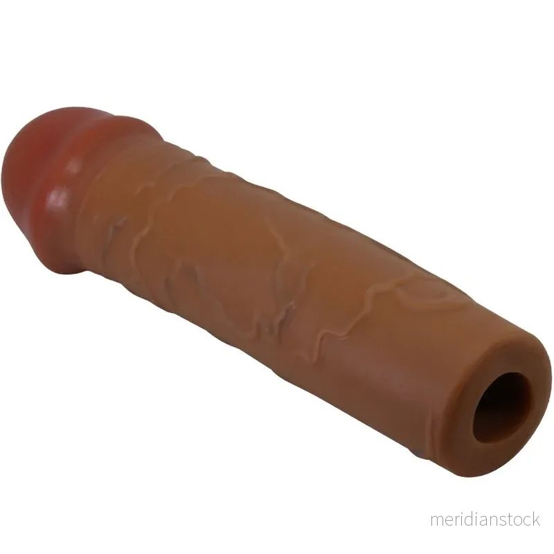 PRETTY LOVE - NILE PENIS SLEEVE WITH 2.5 CM EXTENSION MULATTO - Bild 2