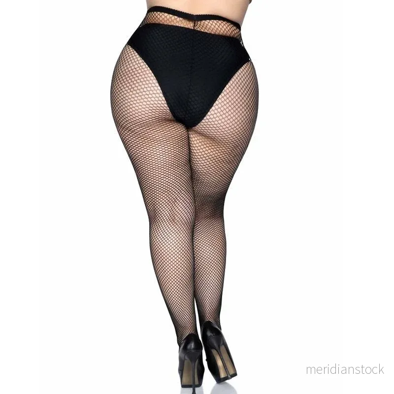 LEG AVENUE - FISHNET PANTYHOSE PLUS SIZE
