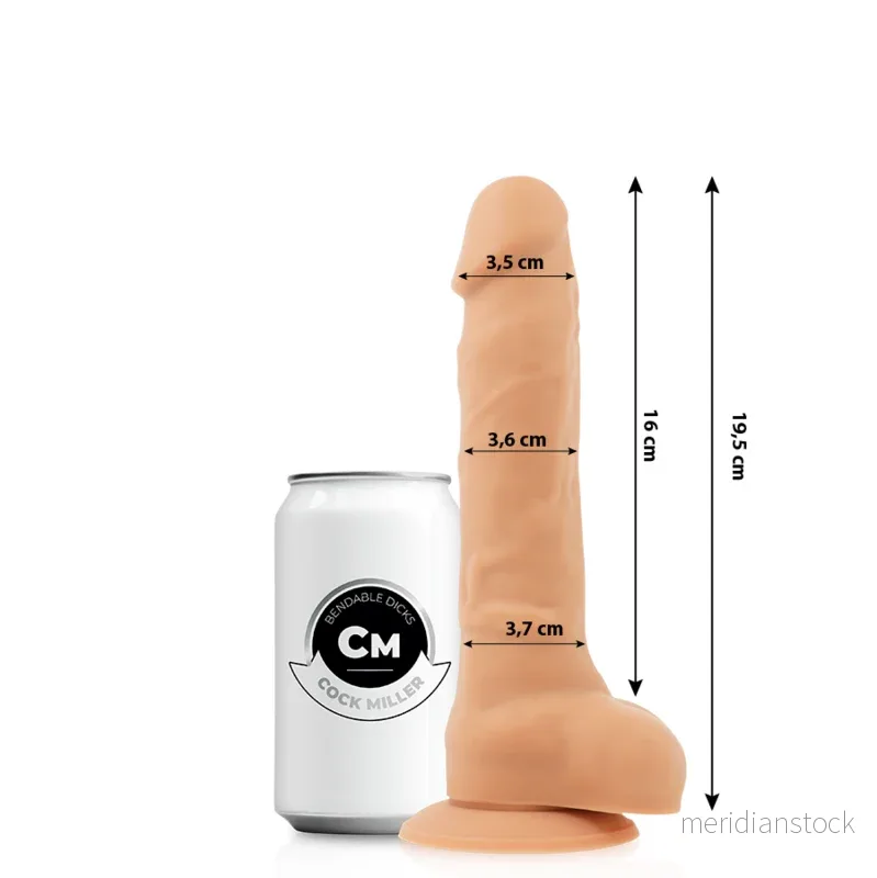 COCK MILLER - DILDO REALISTIC SILICONE DENSITY ARTICULABLE FLESH 19.5 CM