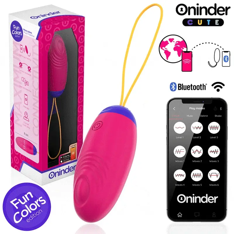 ONINDER CUTE - LOVE PLEASURE VIBRO-WAVE TAPPING SILICONE EGG - FREE GLOBAL APP - Bild 2