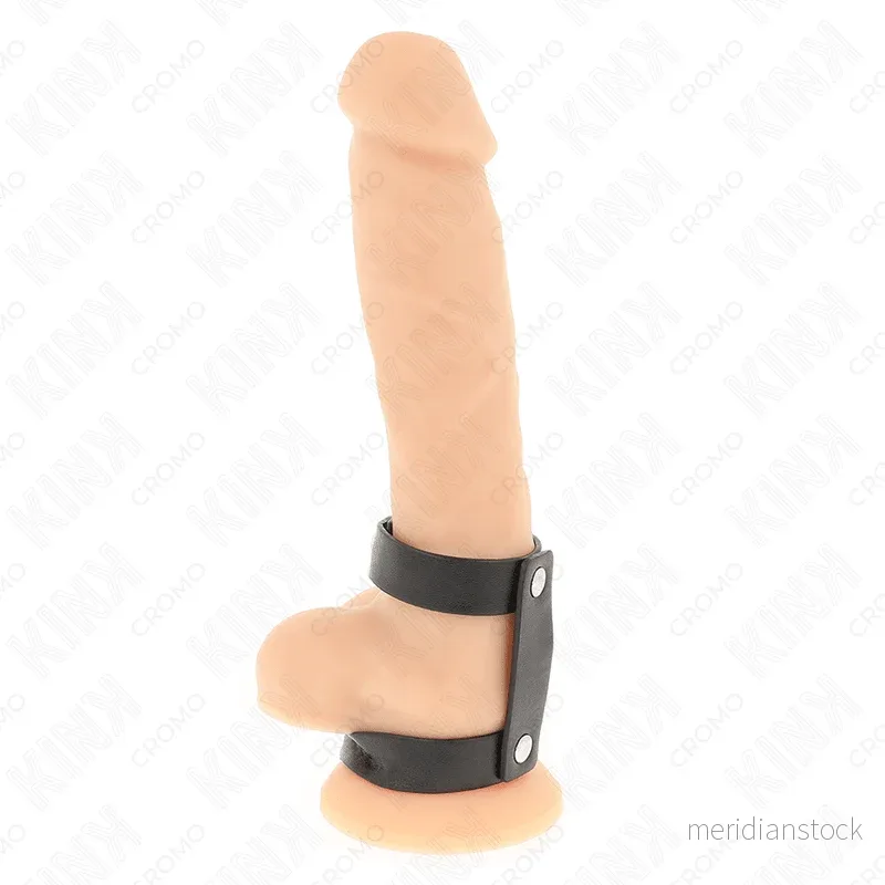 KINK - ADJUSTABLE DOUBLE LEATHER PENIS RING - Bild 3