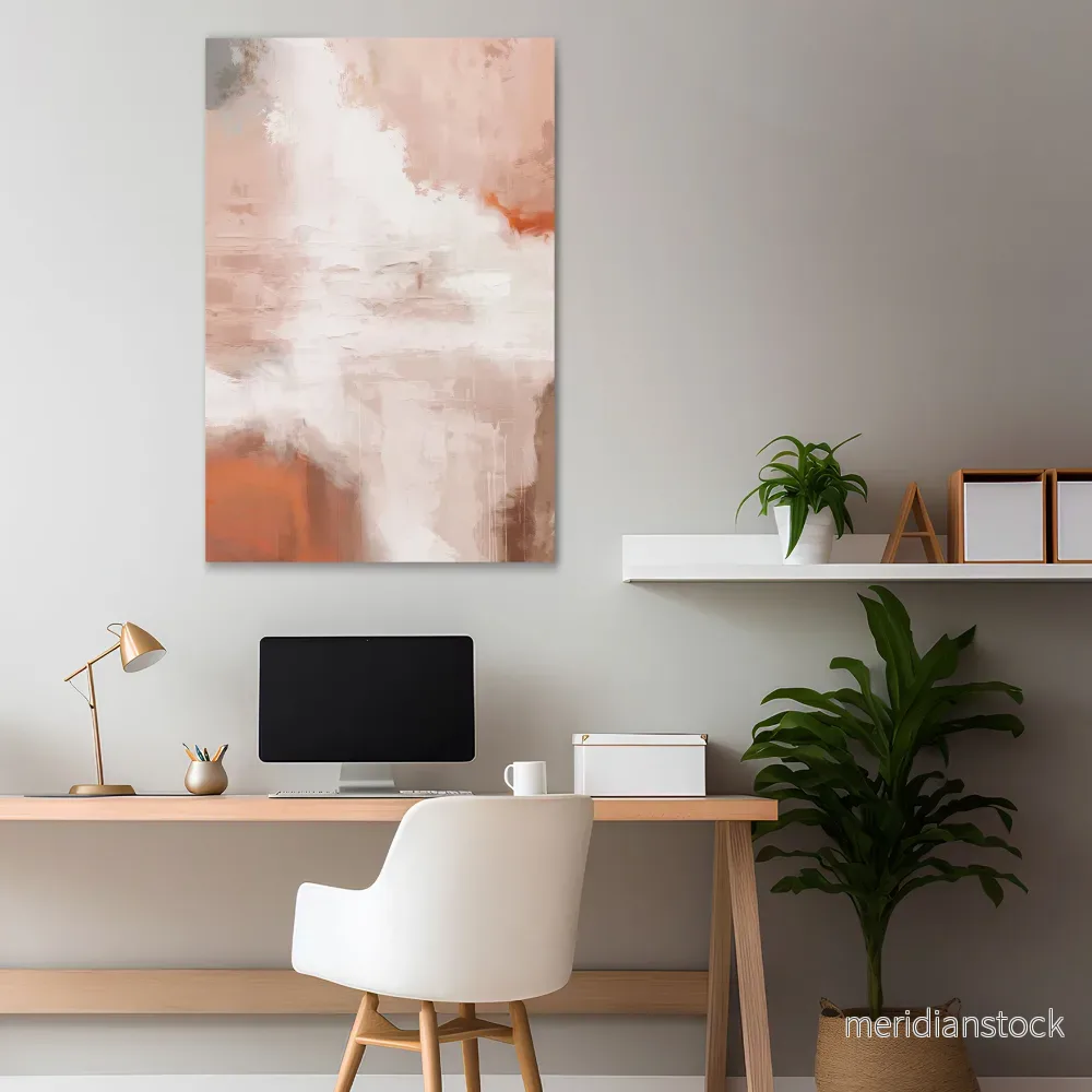 BLUSH SERENITY Vertical Canvas Print BLUSH SERENITY Vertical Canvas Print