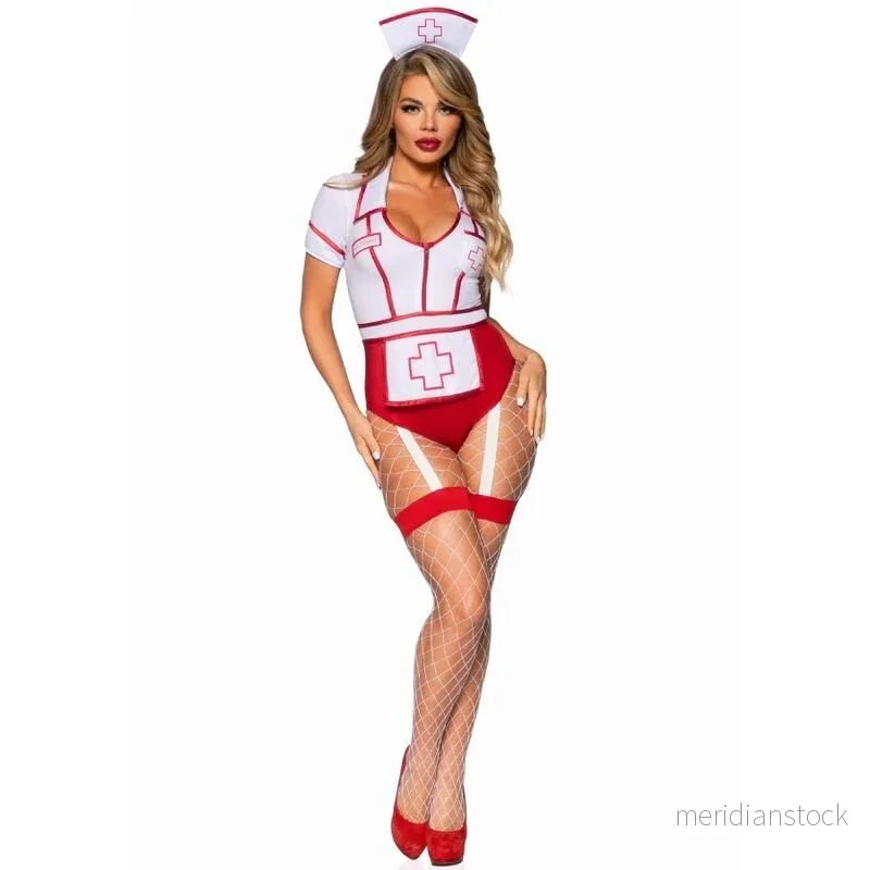 LEG AVENUE - SEXY NURSE COSTUME RED/WHITE S - Bild 2