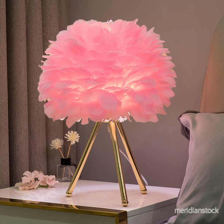 Dimbar bordslampa med lyxiga fjädrar – Pluma - Bild 2