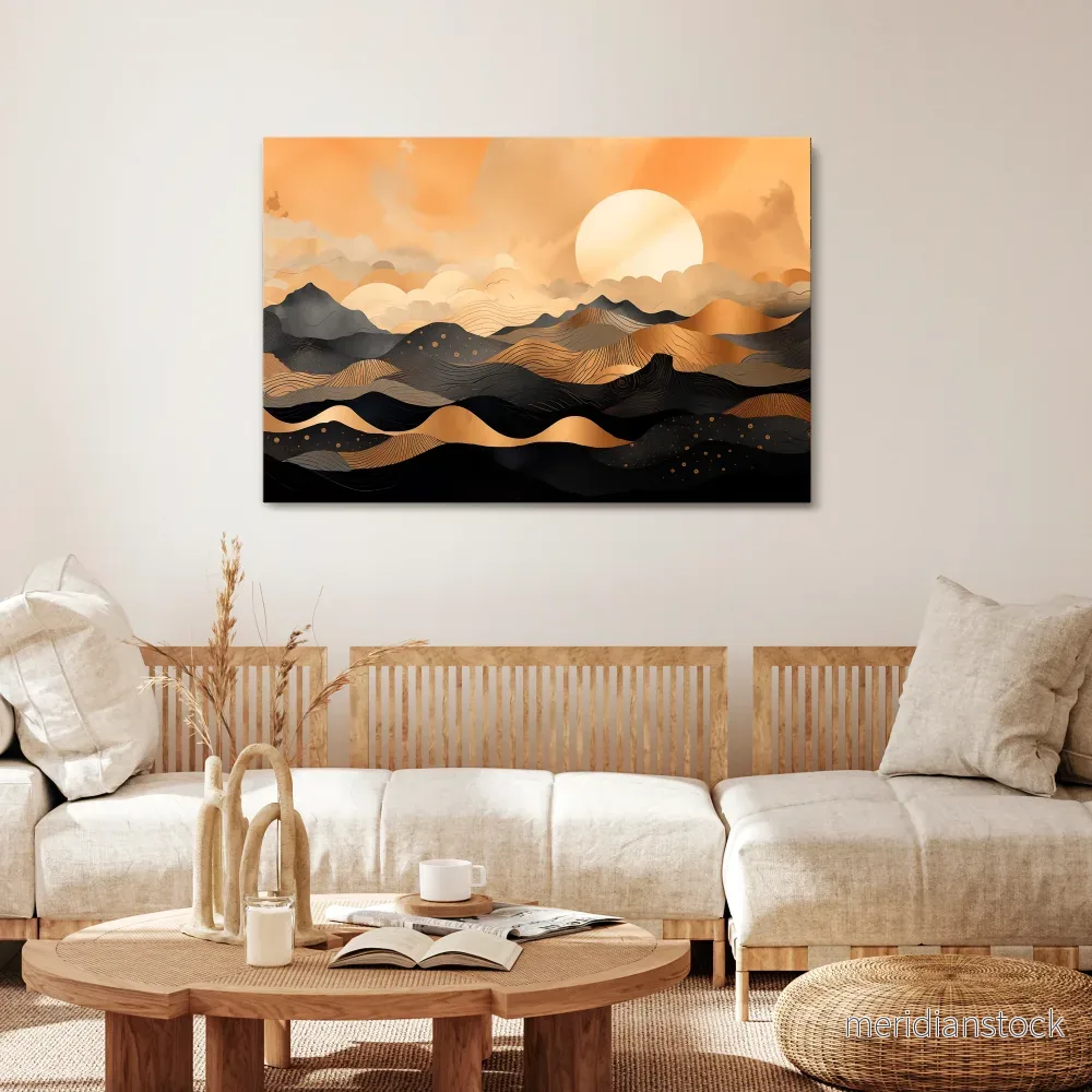 MYSTICAL SUNSET HORIZON Horizontal Canvas Print - Bild 2
