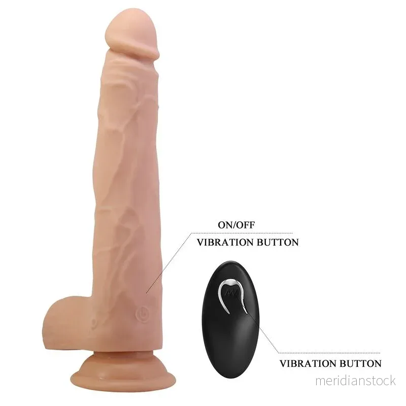 PRETTY LOVE - NOLAN THRUSTING & ROTATING VIBRATING DILDO REMOTE CONTROL 24.5 CM Ø 5 CM NATURAL - Bild 2