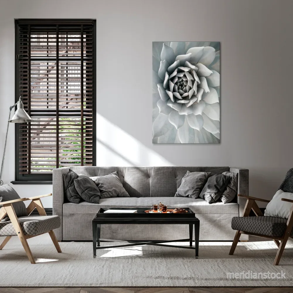 ELEGANT PETAL SWIRL Vertical Canvas Print