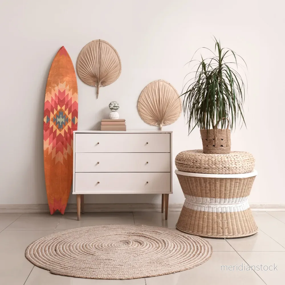 INDIAN FOLK Dekorativ Surfbräda