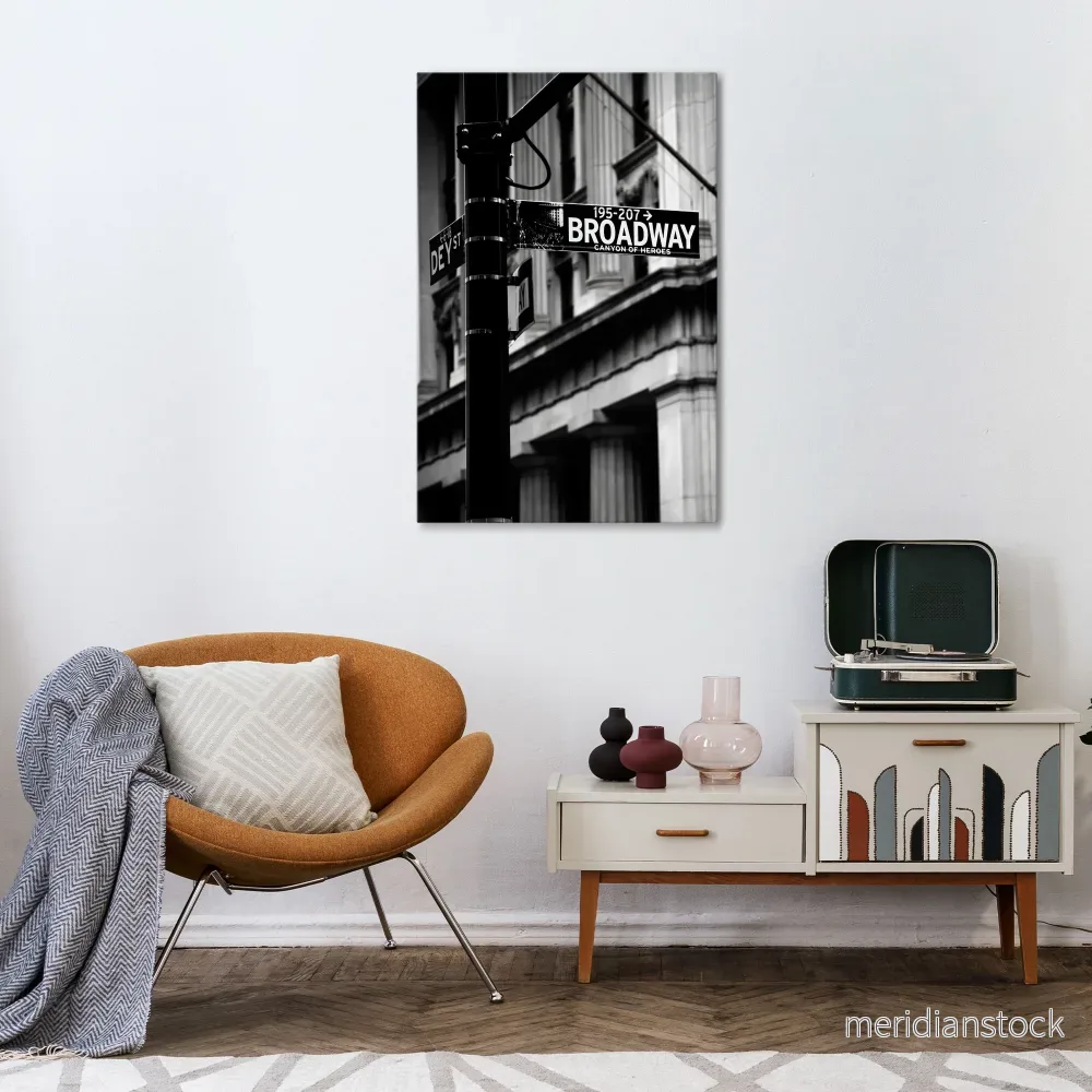 BROADWAY SIGN Vertical Canvas Print