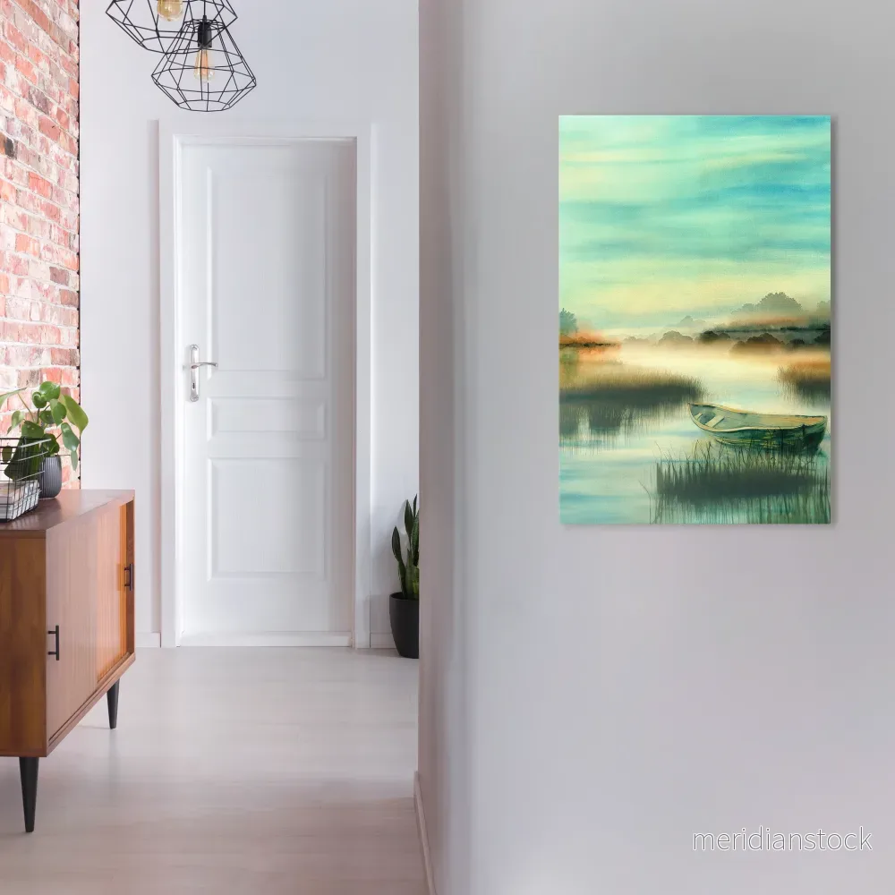 MORNING BY THE LAKE Vertical Canvas Print - Bild 2