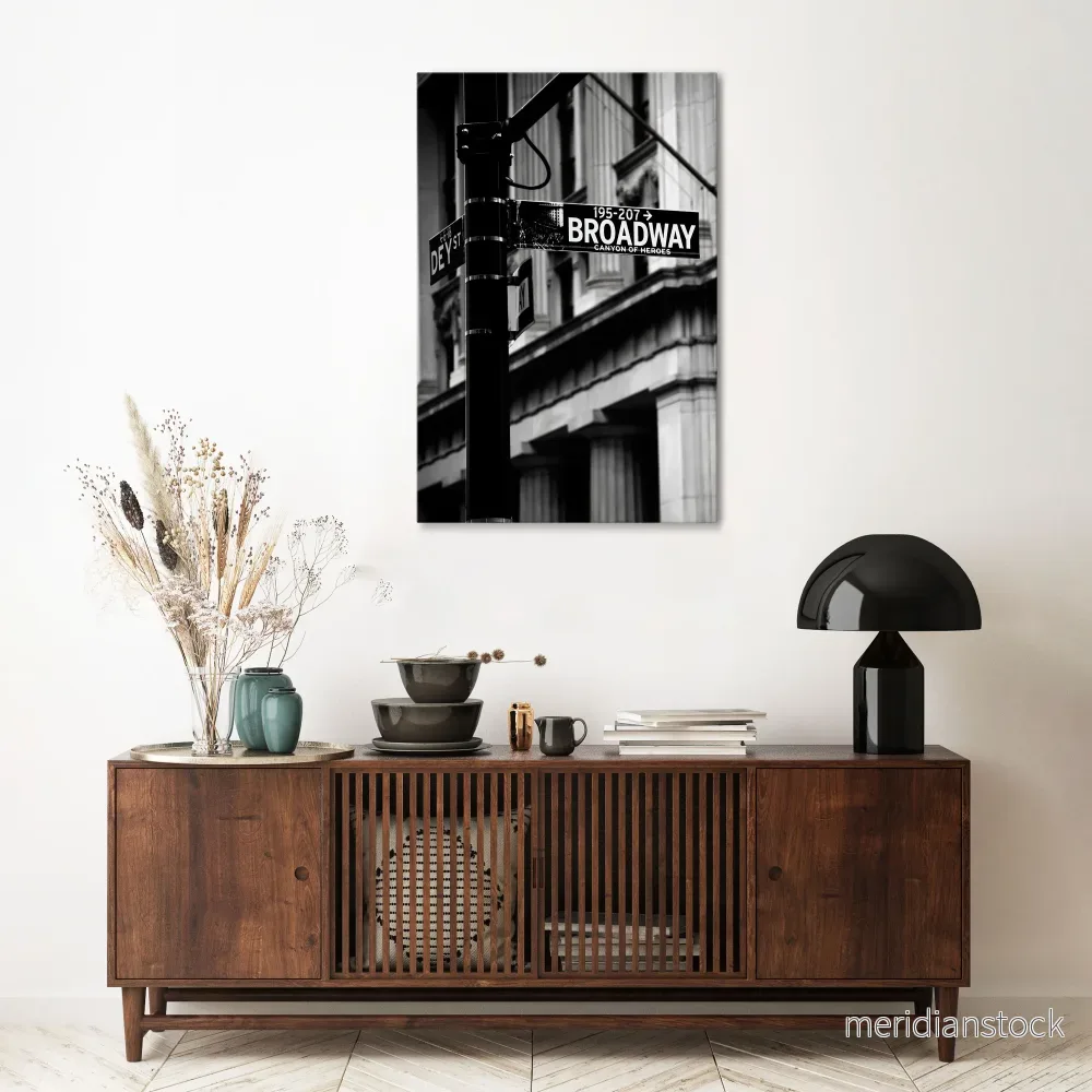 BROADWAY SIGN Vertical Canvas Print - Bild 2
