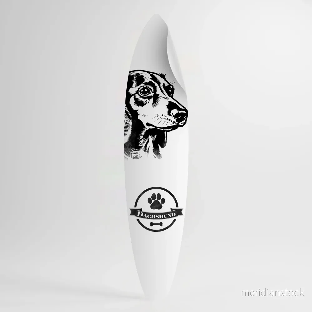 DACHSHUND DOG Väggdekal surfbräda - Bild 2