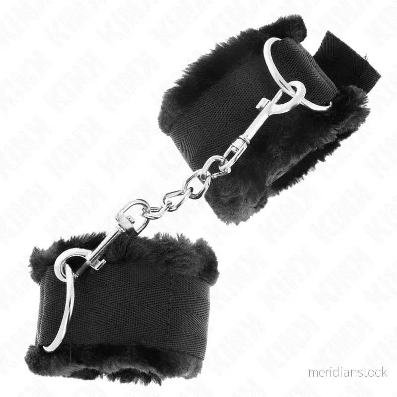 KINK - FURRY LINED WRIST RESTRAINTS BLACK ADJUSTABLE 17-31 CM X 7 CM - Bild 3