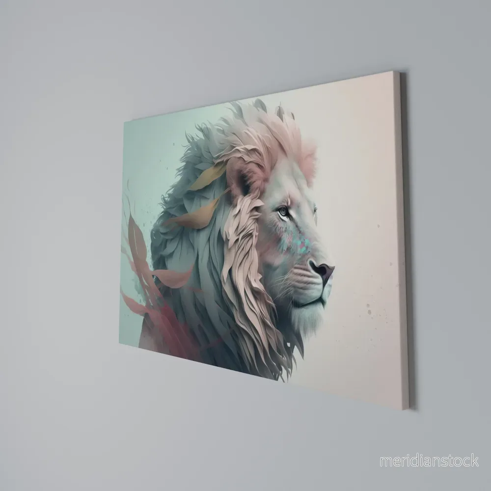 LUMINOUS LION MAJESTY Horizontal Canvas Print