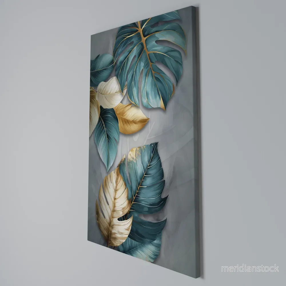 ELEGANCE IN LEAVES Vertical Canvas Print - Bild 3