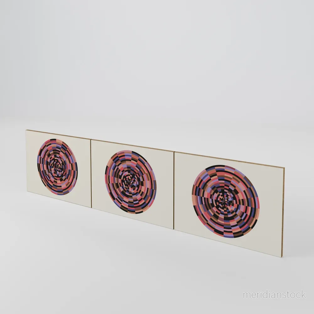 BROWN CIRCLES Luckset med 3 dörrar till TV-bänk BROWN CIRCLES Luckset med 3 dörrar till TV-bänk