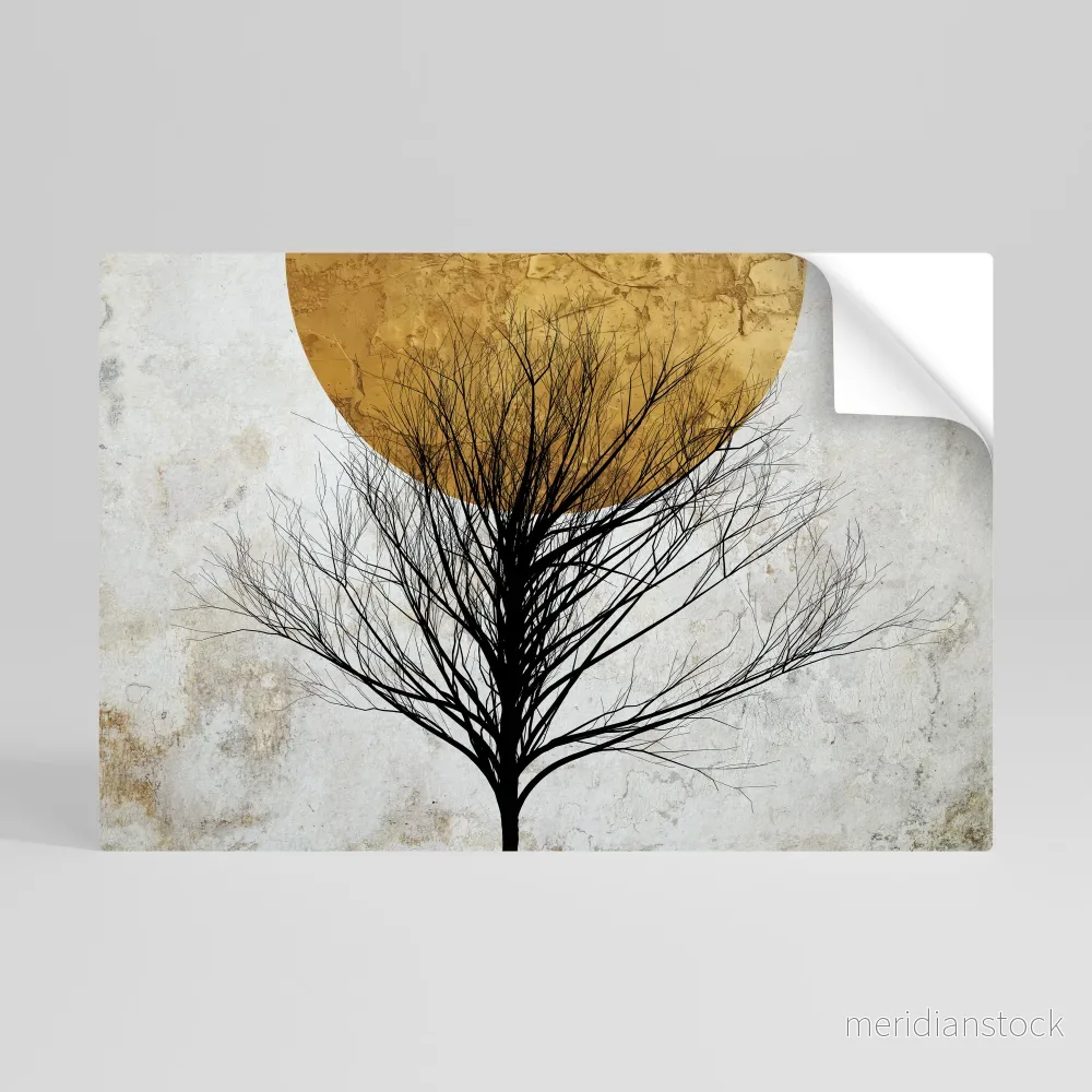 LONELY TREE Självhäftande Horisontell Poster - Bild 3