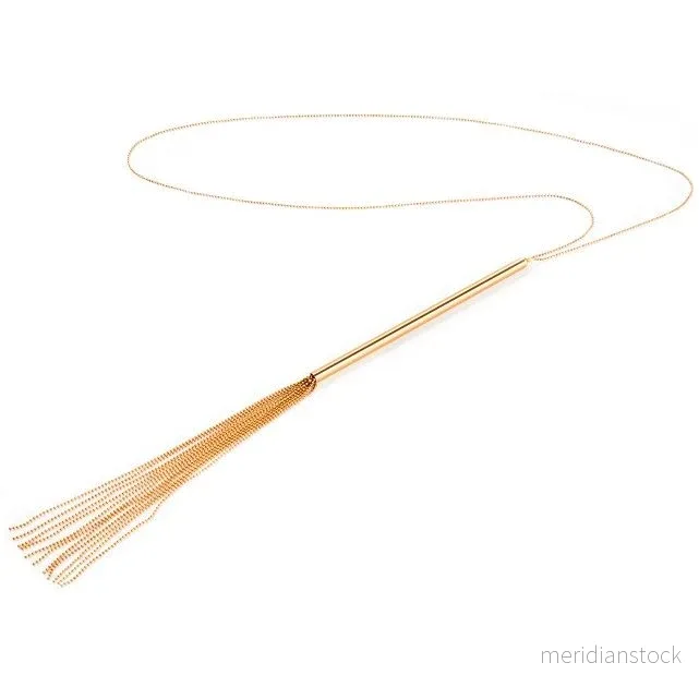 BIJOUX - MAGNIFIQUE METAL CHAIN NECKLACE / WHIP