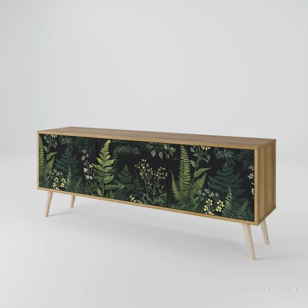 FERN FLOWERS TV-bänk med 3 dörrar