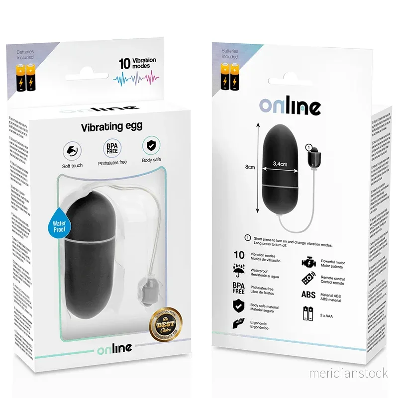 ONLINE - WATERPROOF VIBRATING EGG BLACK - Bild 2