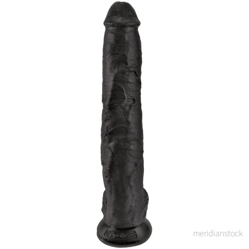 KING COCK - REALISTIC PENIS WITH BALLS 30.5 CM BLACK - Bild 3