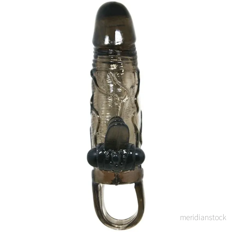 BAILE - BRAVE MAN PENIS COVER WITH CLIT AND ANAL STIMULATION DOUBLE BULLET BLACK 16.5 CM - Bild 2