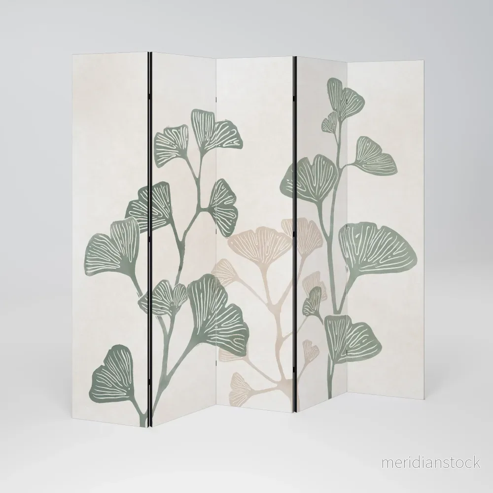 THE GOST OF GINKGO Dekorativ rumsavdelare – 5 paneler