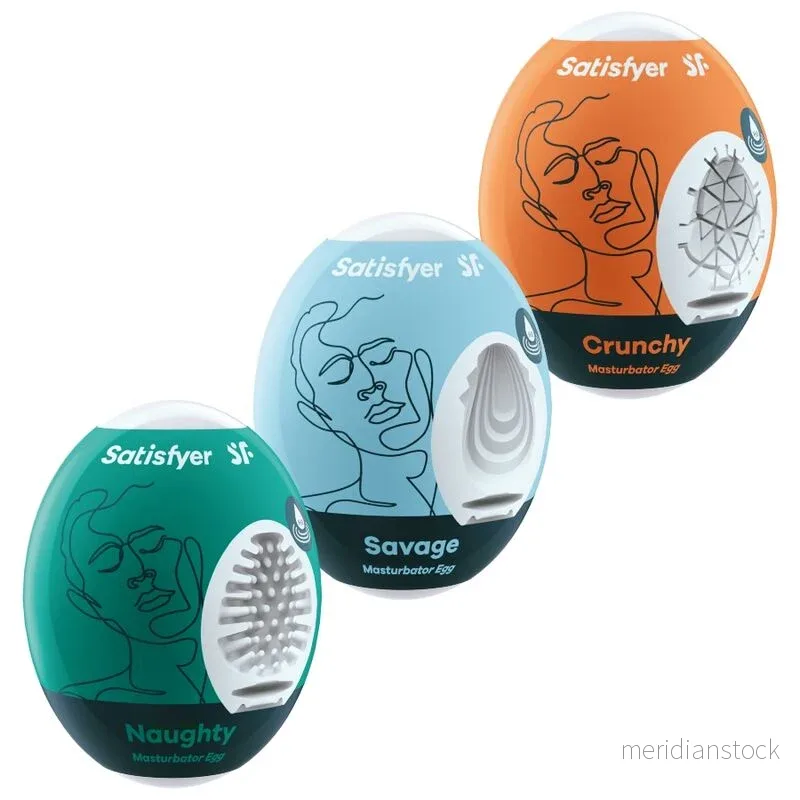 SATISFYER - 3 MASTURBATOR EGGS NAUGHTY, SAVAGE & CRUNCHY - Bild 2