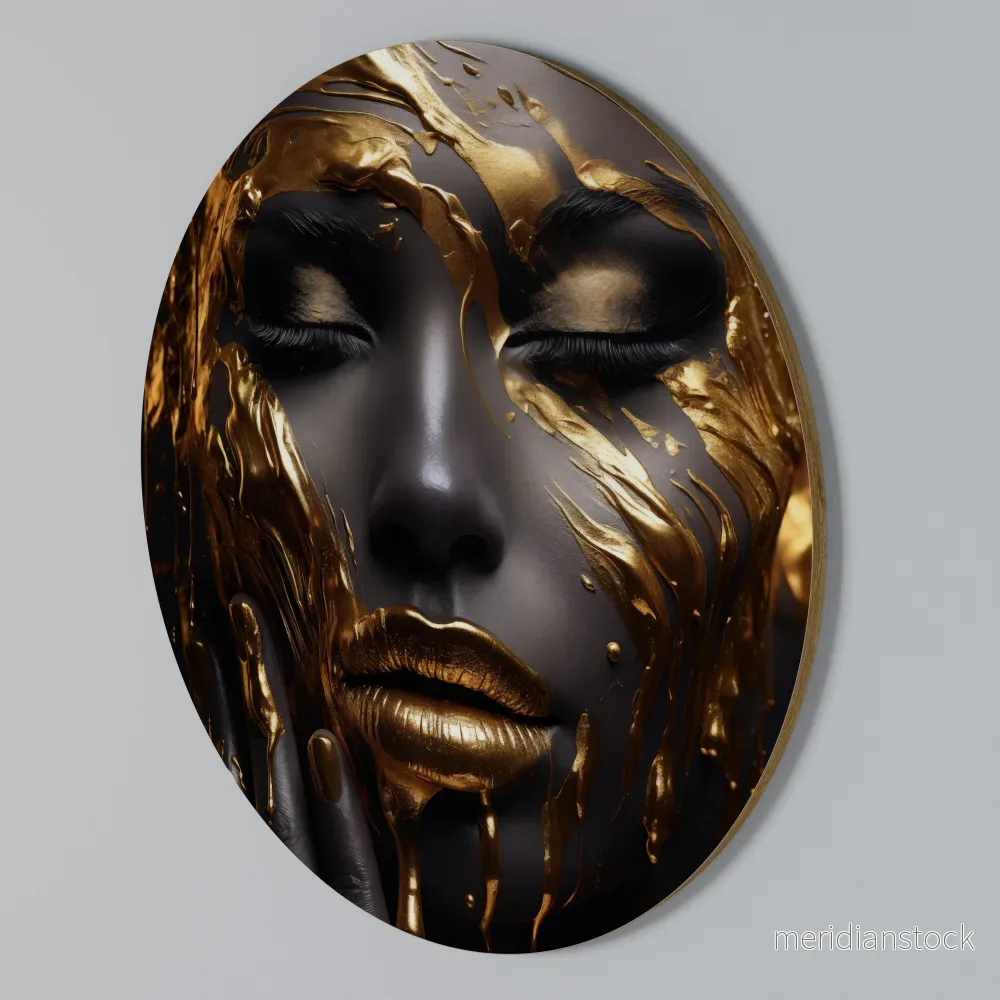 GOLDEN GODDESS Rund väggdekor GOLDEN GODDESS Rund väggdekor