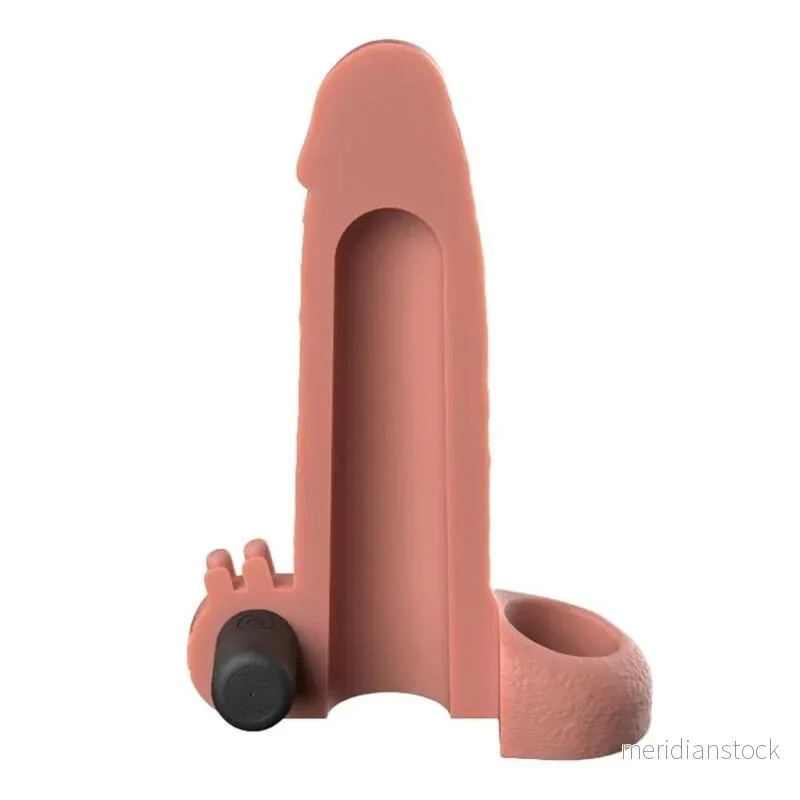 FANTASY X-TENSIONS - VIBRATING REAL FEEL 5CM PENIS EXTENSION SLEEVE BEIGE - Bild 3