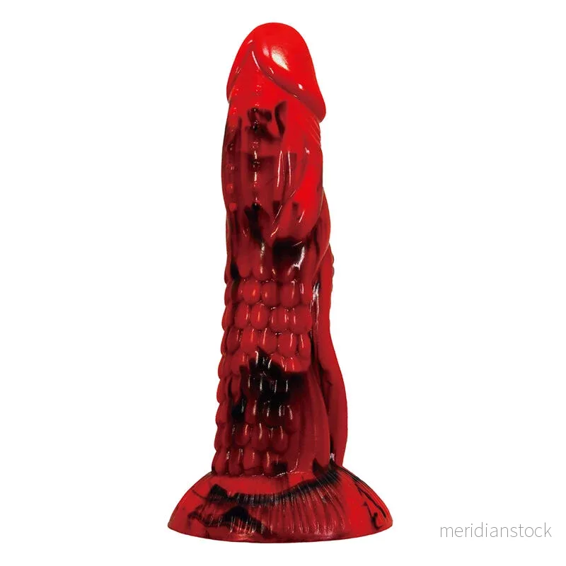 POWER MONSTERS - MINOTAUR FANTASY DILDO WITH SUCTION CUP 21 CM Ø 5 CM RED & BLACK - Bild 2