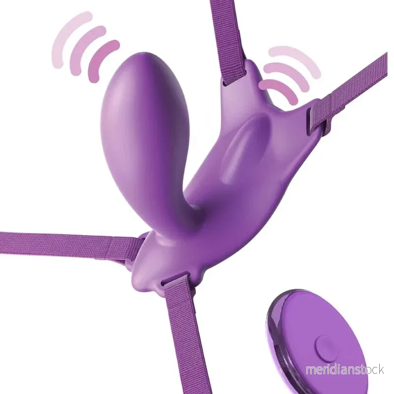 FANTASY FOR HER - BUTTERFLY HARNESS G-SPOT WITH VIBRATOR, RECHARGEABLE & REMOTE CONTROL VIOLET - Bild 2