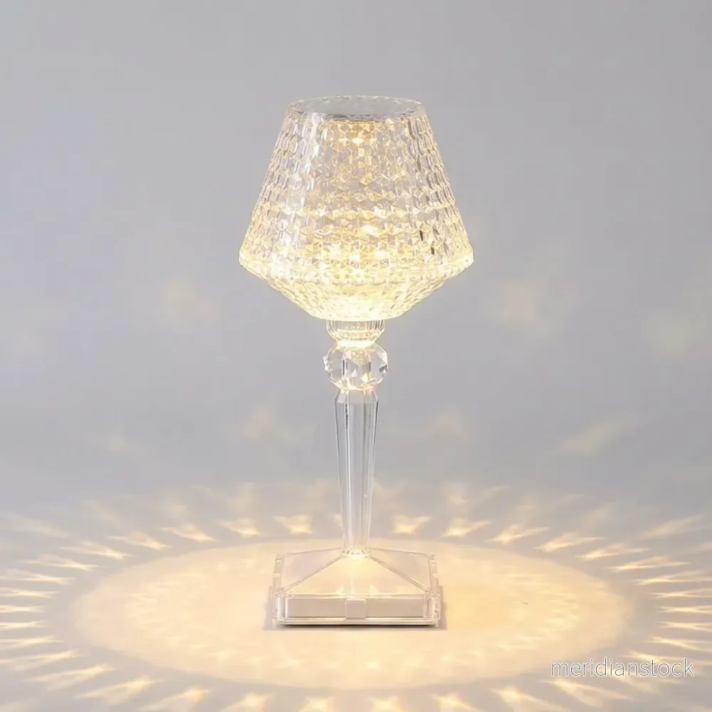 Uppladdningsbar bordslampa i kristallutseende - Crystalor - Bild 2