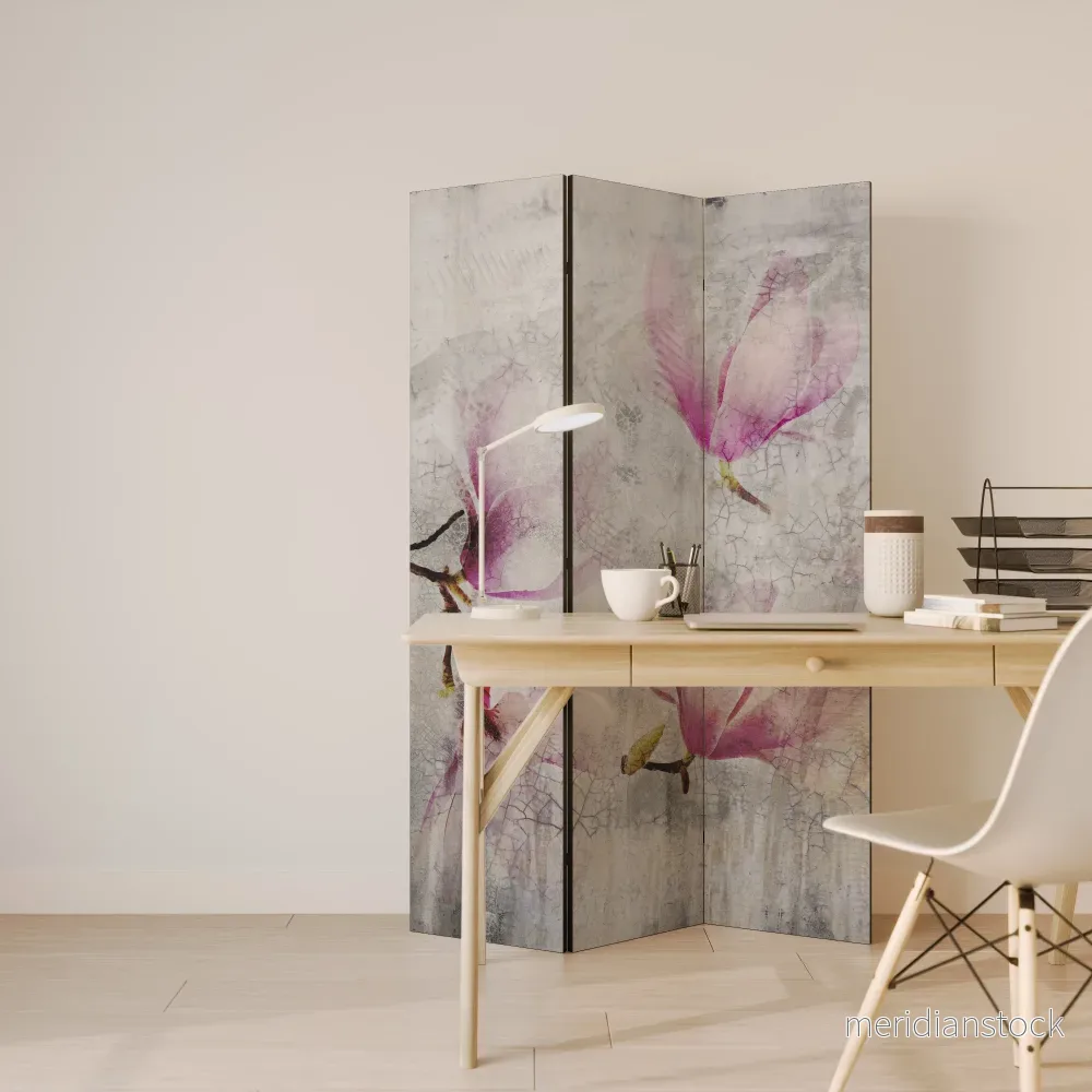 ASTONISHING MAGNOLIA Dekorativ rumsavdelare – 3 paneler - Bild 3