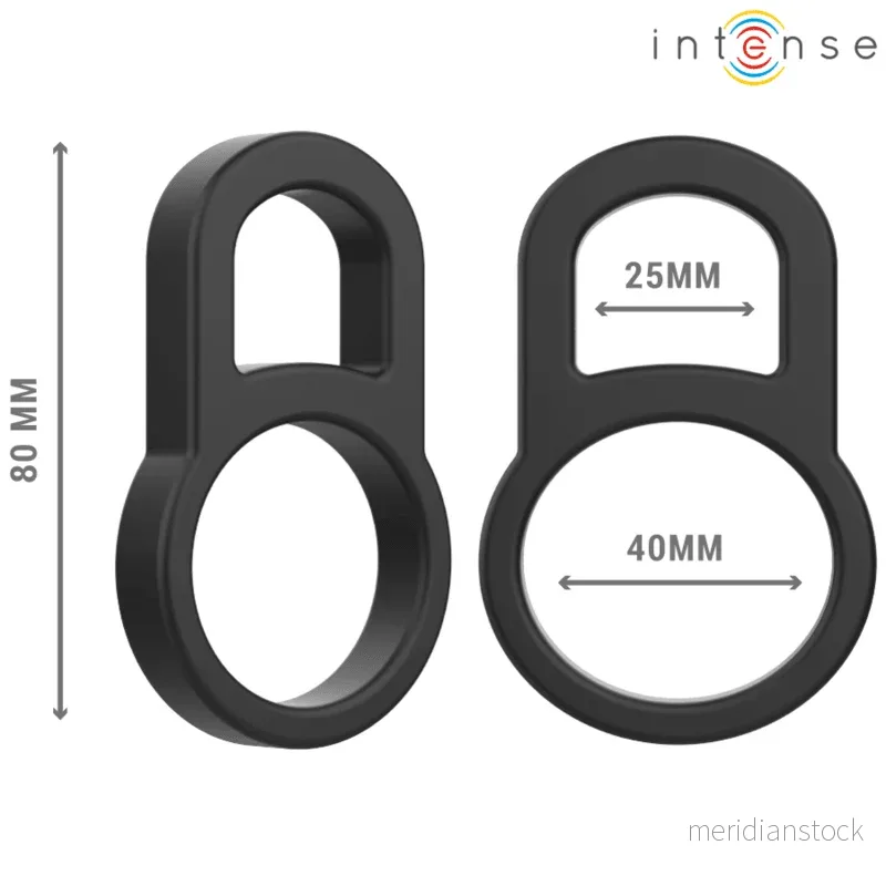 INTENSE - BOBBY DOUBLE SILICONE PENIS RING BLACK - Bild 2