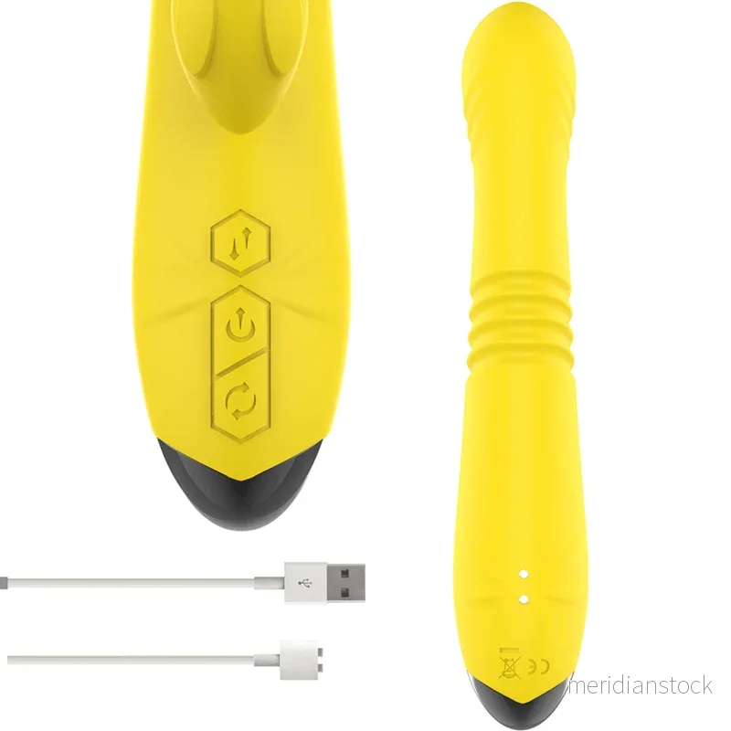 INTENSE - TOKY MULTIFUNCTION VIBRATOR UP & DOWN WITH CLITORAL STIMULATOR YELLOW - Bild 3