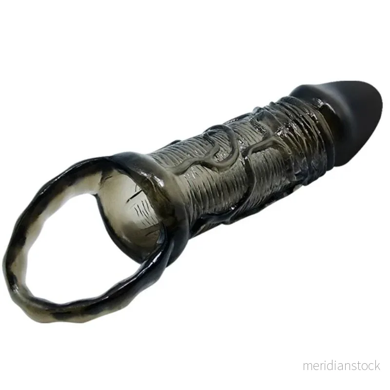 BAILE - PENIS EXTENDER COVER WITH STRAP FOR TESTICLES BLACK 13.5 CM - Bild 3